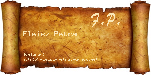 Fleisz Petra névjegykártya