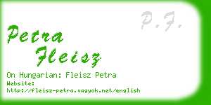 petra fleisz business card